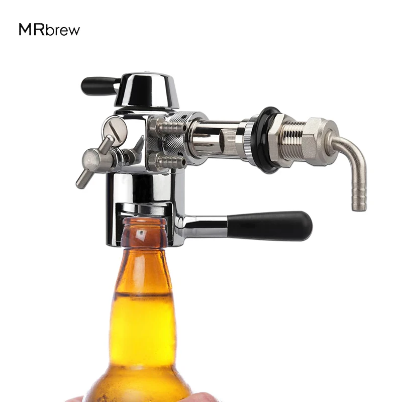 Glass/PET/Swing Top Beer Bottle Filler,No Foam Beer Tap Filling Tool,Beer/Soda Water/Wine Dispenser,Home Brew Foam Remover
