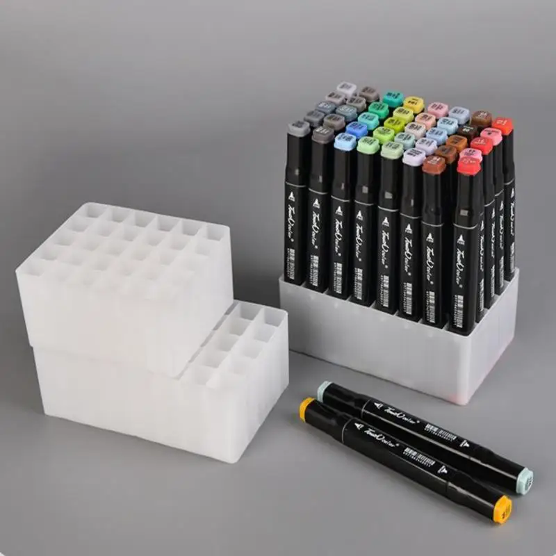 

Wholesale 2022 24/36 Slots Marker Pen Storage Holder Brush Pencil Rack Table Stand Organizer Organizer Desk Stationery Organizer
