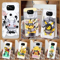 pokemons pikachue naruto phone case for xiaomi poco x3 gt x4 nfc f3 f2 f1 m3 m2 m4 pro mi note 10 lite a3 a2 a1 cc9e shell coque