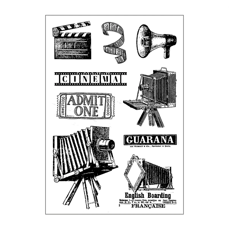 

Vintage Film Recording Clear Silicone Stamps for Scrapbooking DIY Card Making Journal Craft Supplies Rubber Stamp 2023 New