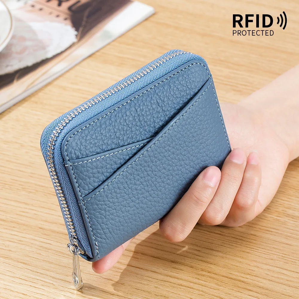 Wallet Women Genuine Leather Card Holders Female Cowhide Wallets Small Portable Purses Cute Wallet Coin Bags Clutch Slimwallet