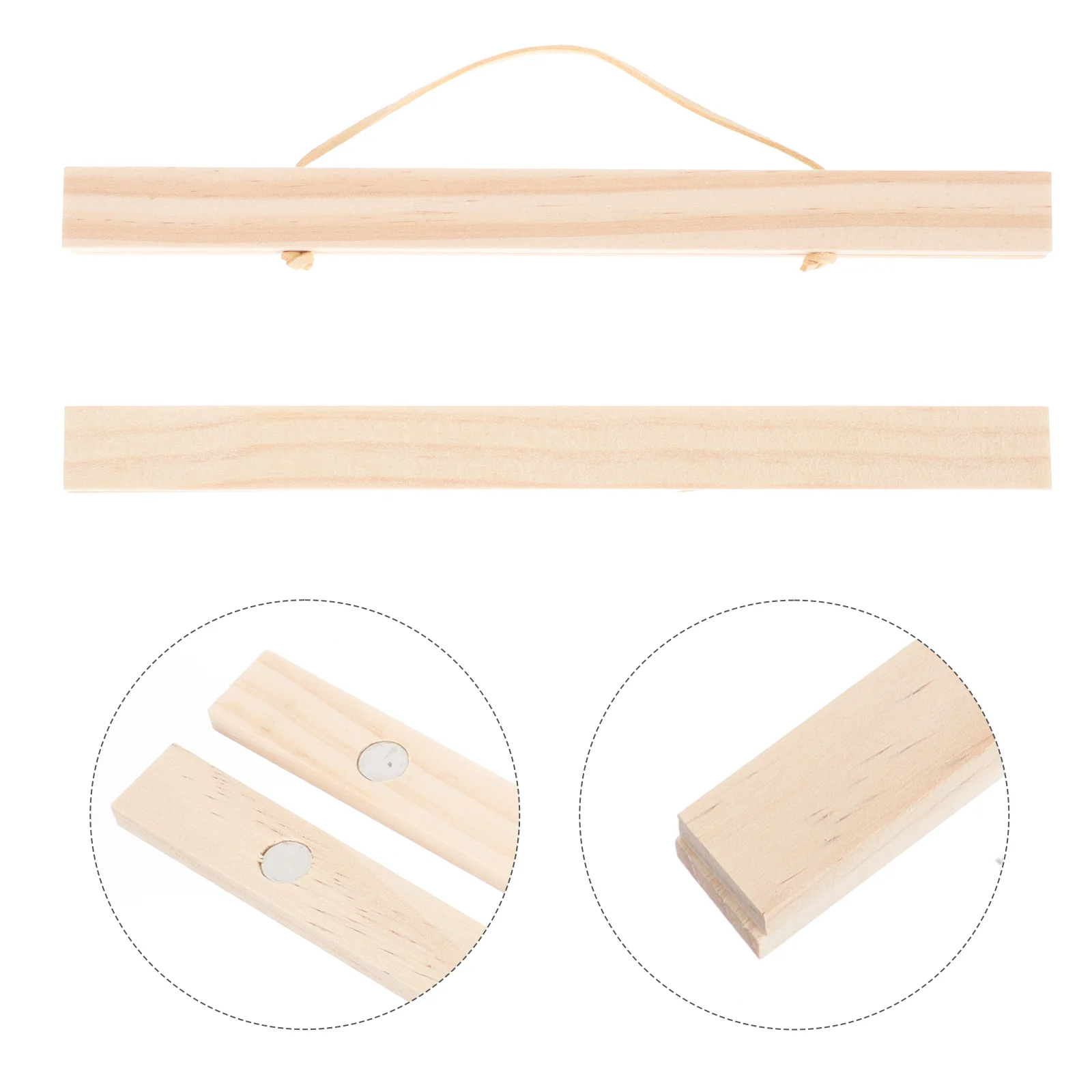 

Framehanger Poster Scroll Wood Painting Magnet Hanging Wooden Frames Picture Hangers Photo Wall Artwork Household Clips Canvas