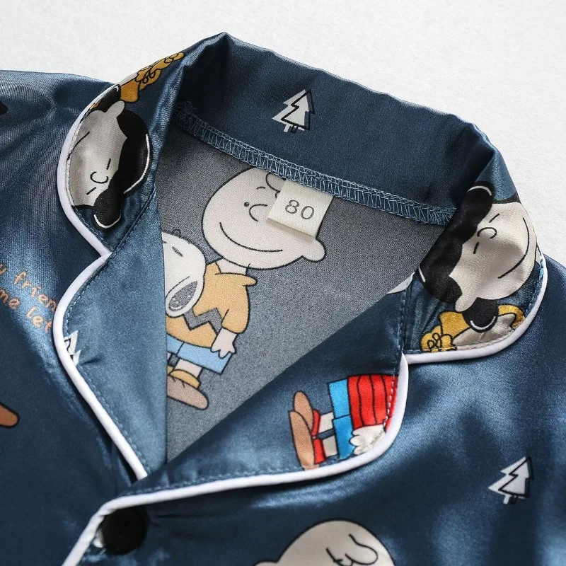 Пижамный комплект Snoopy детская одежда для сна шорты с короткими рукавами и
