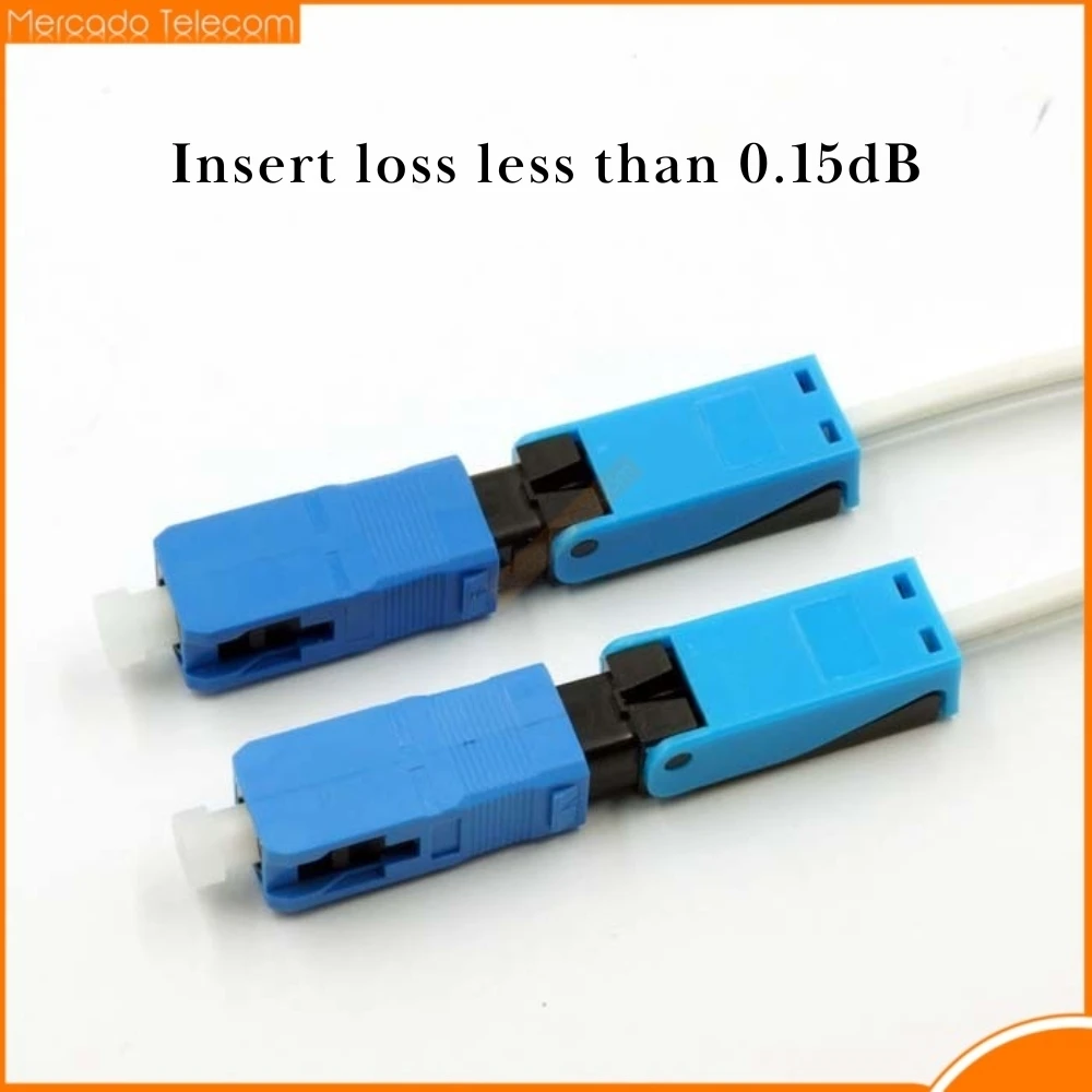 High Quality 100PCS FTTH SC UPC Optical fiber covered wire SC UPC quick connector FTTH Fiber Optic Fast Connector SC Connector
