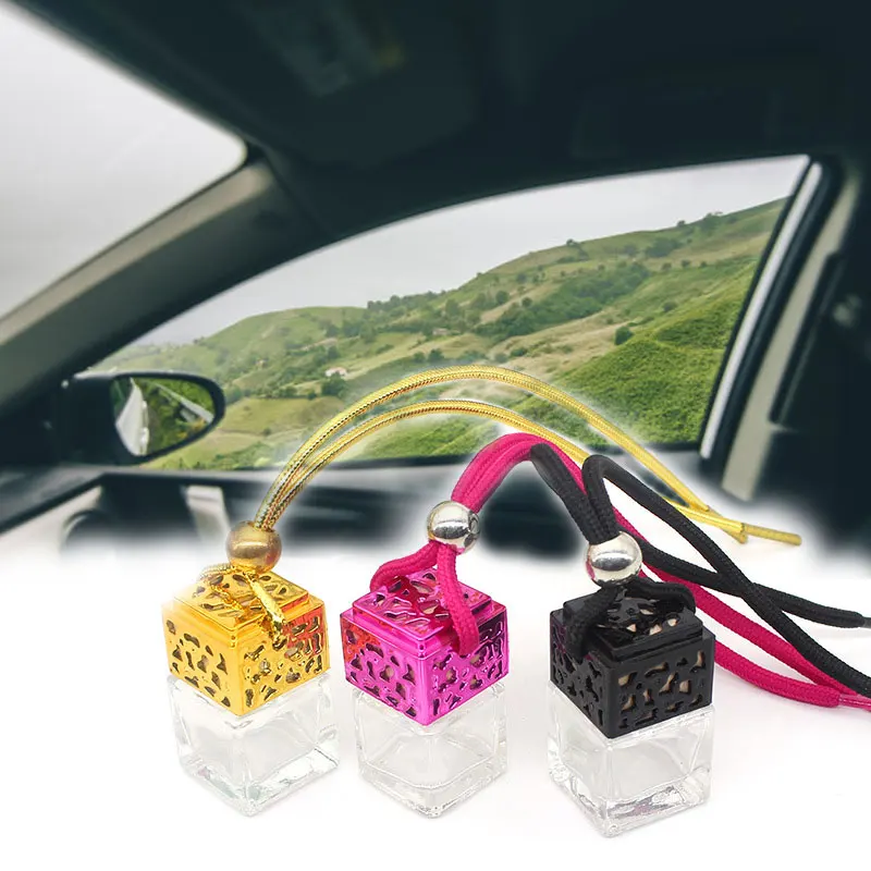 

10 Pcs 8ml Car Hanging Air Freshener Empty Glass Bottle Perfume Rearview Mirror Ornament Essential Oils Fragrance Car-styling