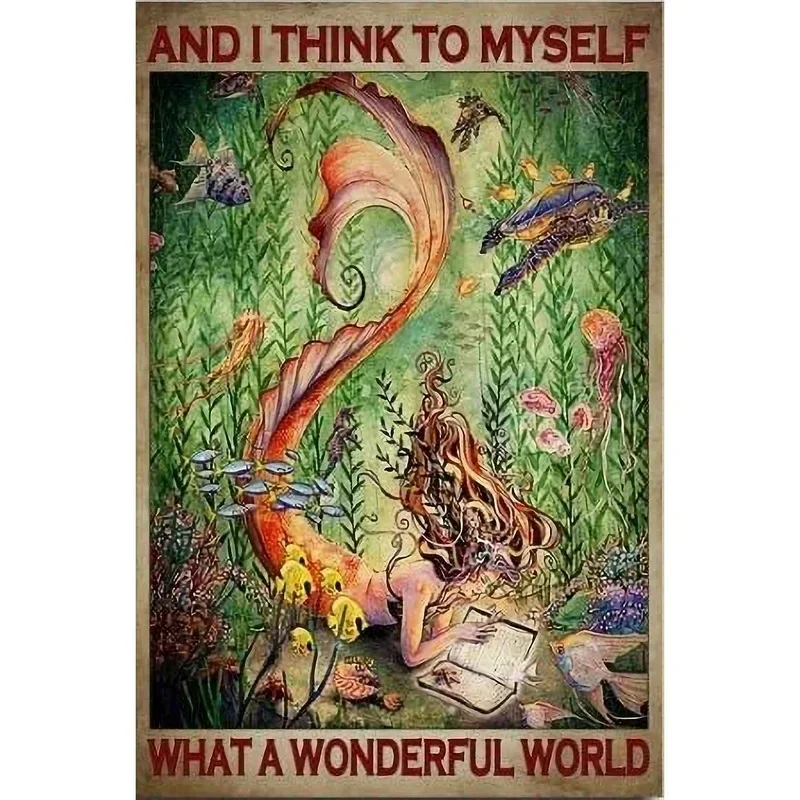 Современный стиль металлические таблички Олефина Rogatka Rusalka настенный декор