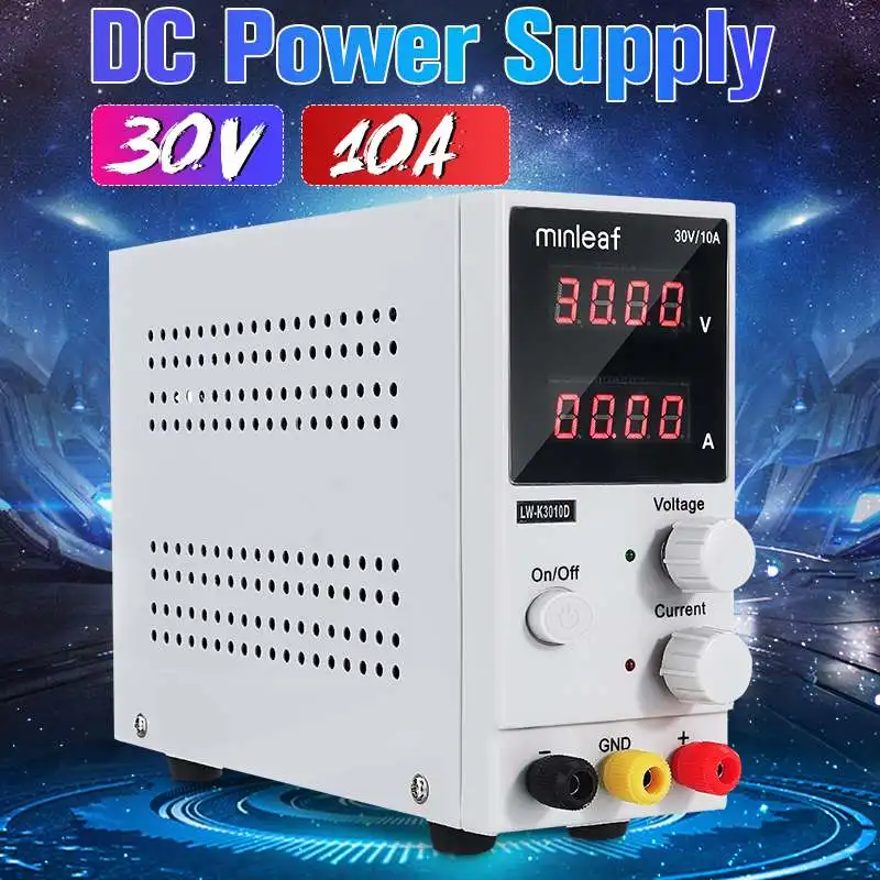 

30V/10A Adjustable DC Regulated Power Supply 4 Digit Display High-Precision Digital Display Laboratory Switching Power Supply