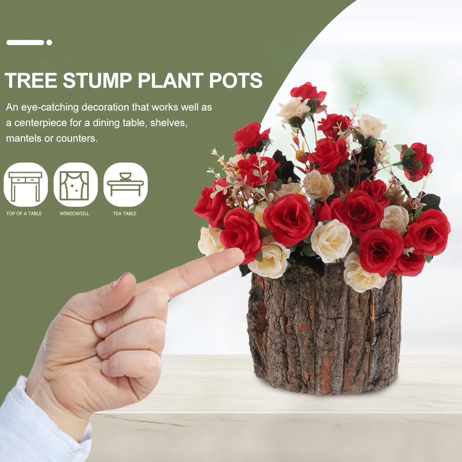 Комнатное растение пасторальный цветочный ящик деревенский кашпо деревянный