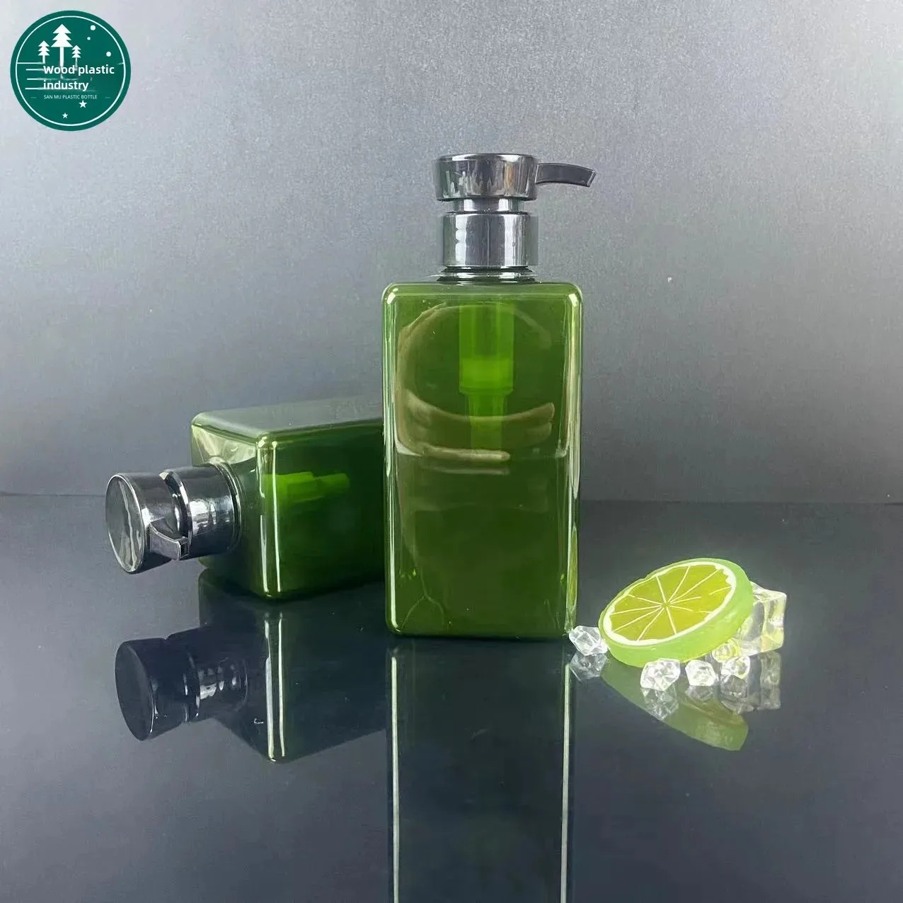 480 мл квадратная бутылка для ухода за волосами шампунь гель ванны пластиковая