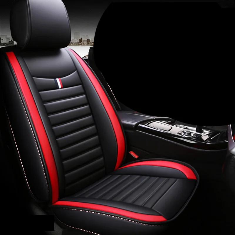 

Car Seat Cover Pu Leather Car Seat Cushion Not Moves Universal Auto Accessories Covers Black/Red Non-Slide For Lada Vesta E1 X30