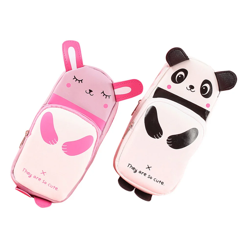 

2Pcs Pencil Case For Kids Students Stationery Lovely Pen Pencil Bags Rabbit Pen Cases for School Students Stationery