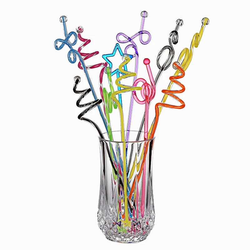 

10pcs-50pcs High Quality Swizzle Sticks Resuable Cocktail Mixer Drink Stirrers Bar Puddler Stirring Spoon for Juice Coffee