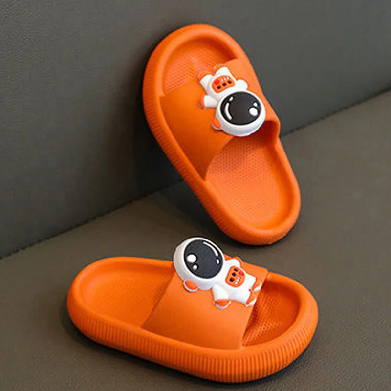 Children'S 2023 Summer Slippers  Cartoon Space Astronauts Non-Slip Indoor Household Soft Slippers for Boys and Girls