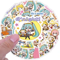 new hatsune miku little raccoon account stickers japanese cartoon stickers thermos cup suitcase mini graffiti stickers