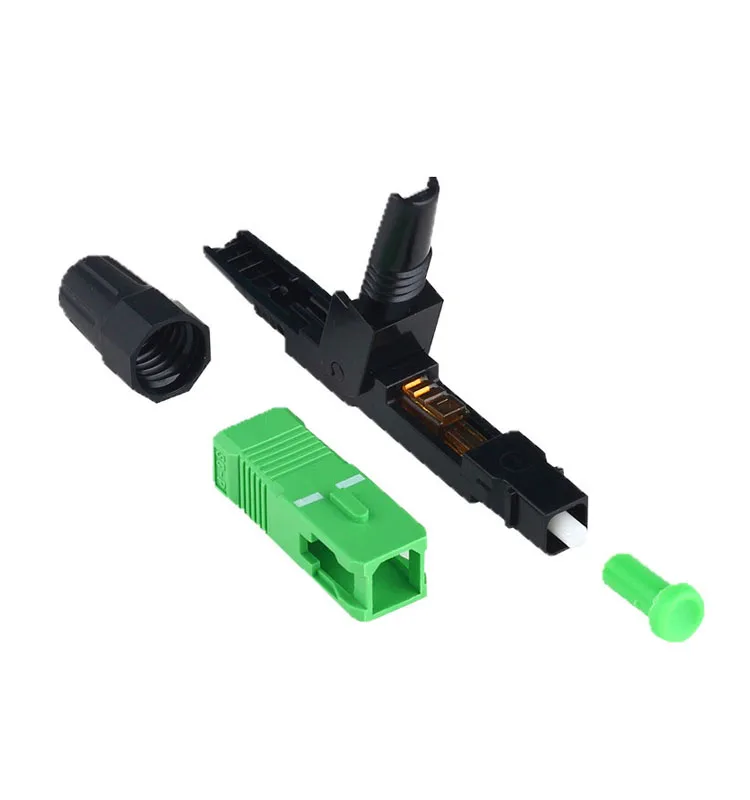50PCS FTTH SC/APC Single Fiber fast conector SM Single Mode Fiber Optic Fast Connector Field Mount Quick Connector