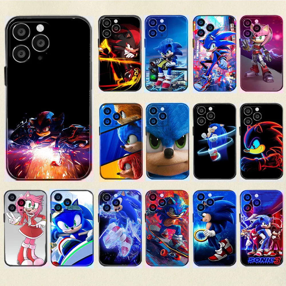 Фото WRA-29 Sonic Black Eagle Eye TPU Case For iPhone 11 12 13 14 15 Pro Plus Max №1