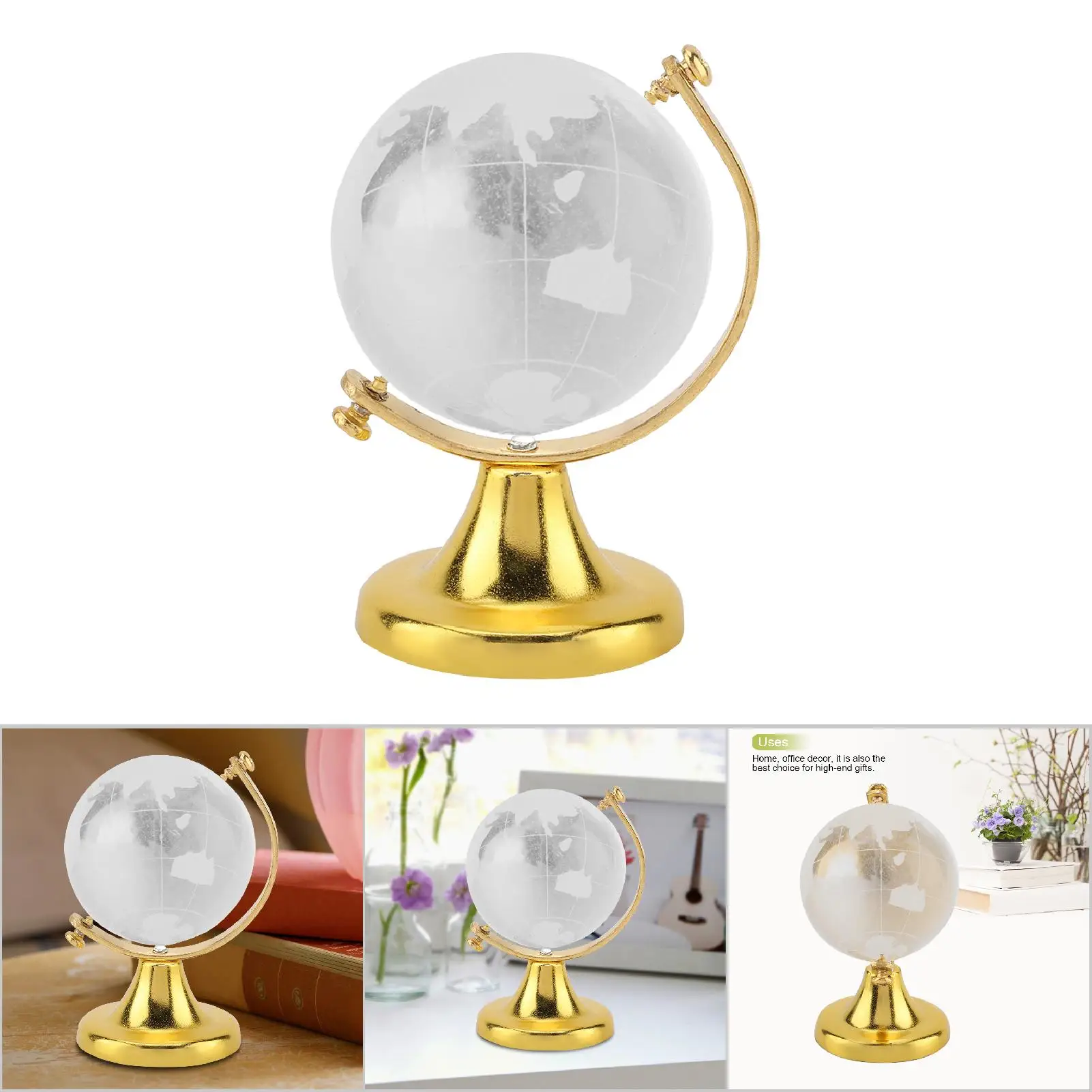 Круглая земля глобус Карта мира хрустальный стеклянный шар Сфера домашний офис