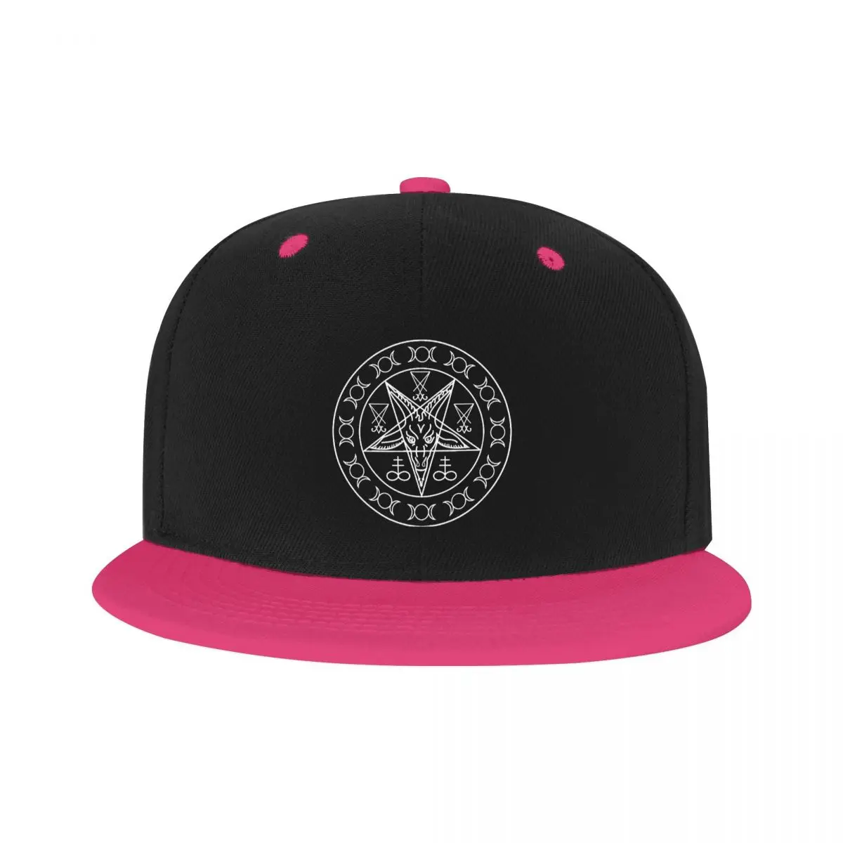 

Punk Baphomet Hip Hop Cap Spring Satan Pentagram Flat Skateboard Snapback Dad Hat