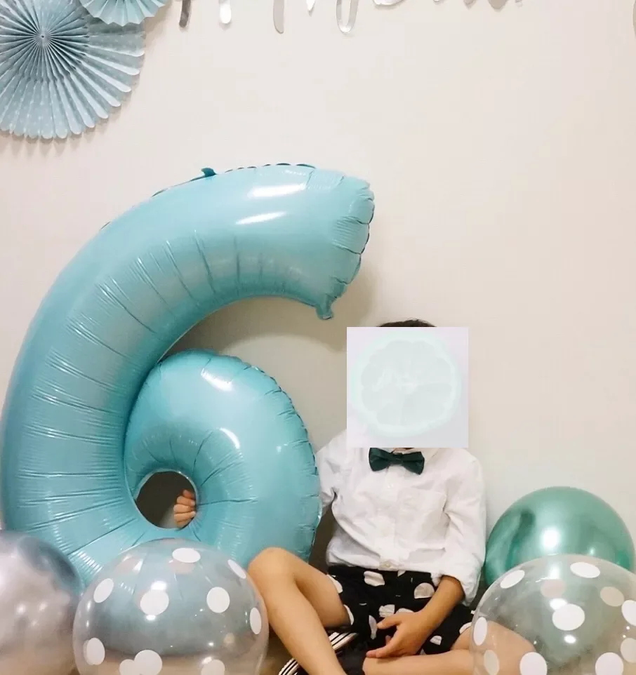 

40 Inch Macaron Blue Pink Foil Number Balloons 0 1 2 3 4 5 6 7 8 9 Birthday Party Baby Shower Wedding Decoration Festival Ballon