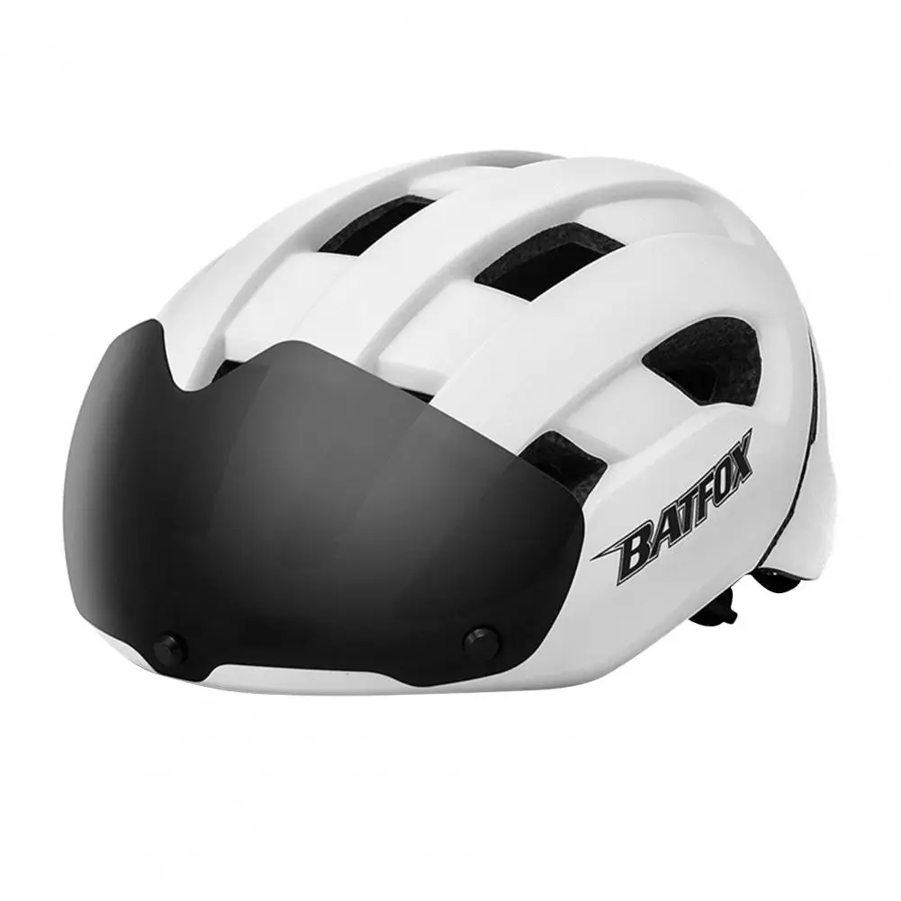 

BATFOX Bike Helmet Men Women Bicycle Helmets Clear Goggle Cascos Ciclismo Matte MTB Road Bike Integrally Molded Cycling Helmet