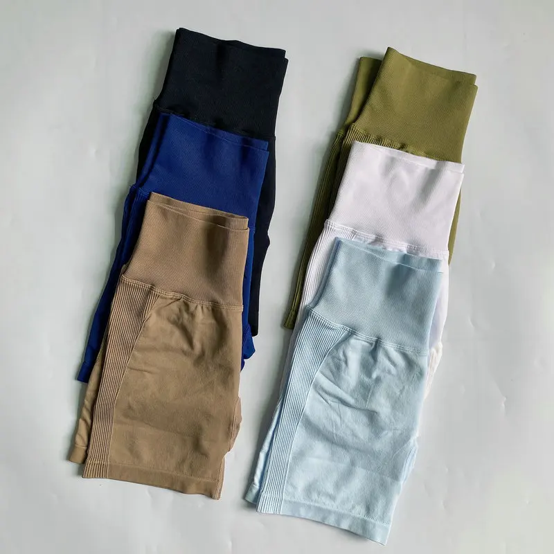 Шорты женские бесшовные с эффектом пуш-ап и высокой талией |