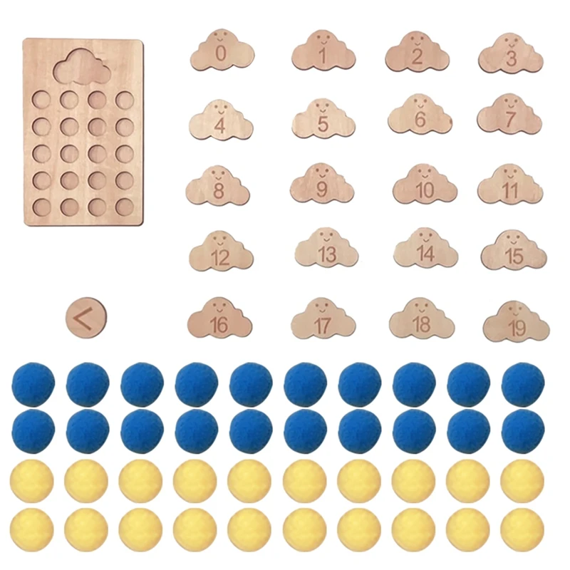 

1 Set Number Boards Toy Children Busy Board Math Cloud Children's Puzzle Counting Toy For Kids Gift