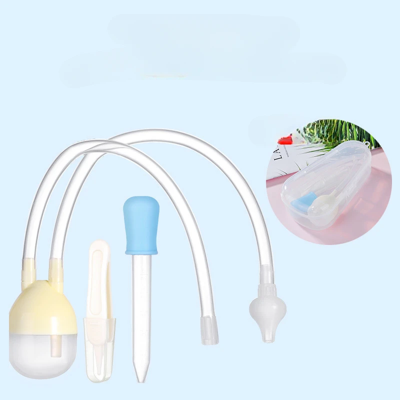 

3pcs/box Newborn Baby Safety Vacuum Suction Nasal Aspirator Set Nose Cleaner Kids Infants Medicine Dropper Baby Care Accessories