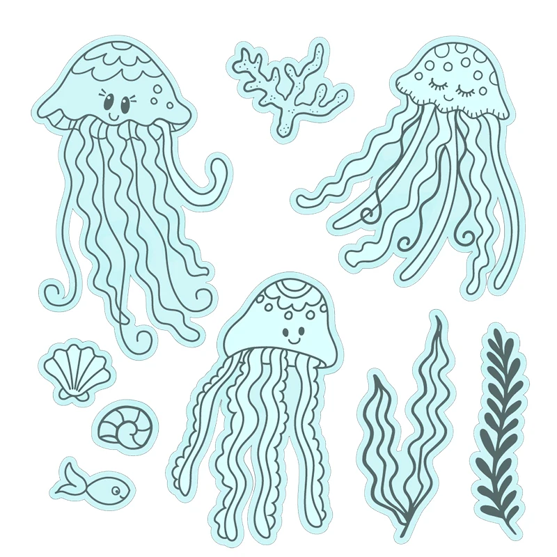 

Металлические Вырубные штампы «Морская Медуза» на день рождения