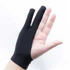 Черные перчатки с двумя пальцами, с защитой от обрастания, цифровой планшет перчатка для письма для школы, с защитой от прикосновения, для рисования рисунков, набросков, масляных картин