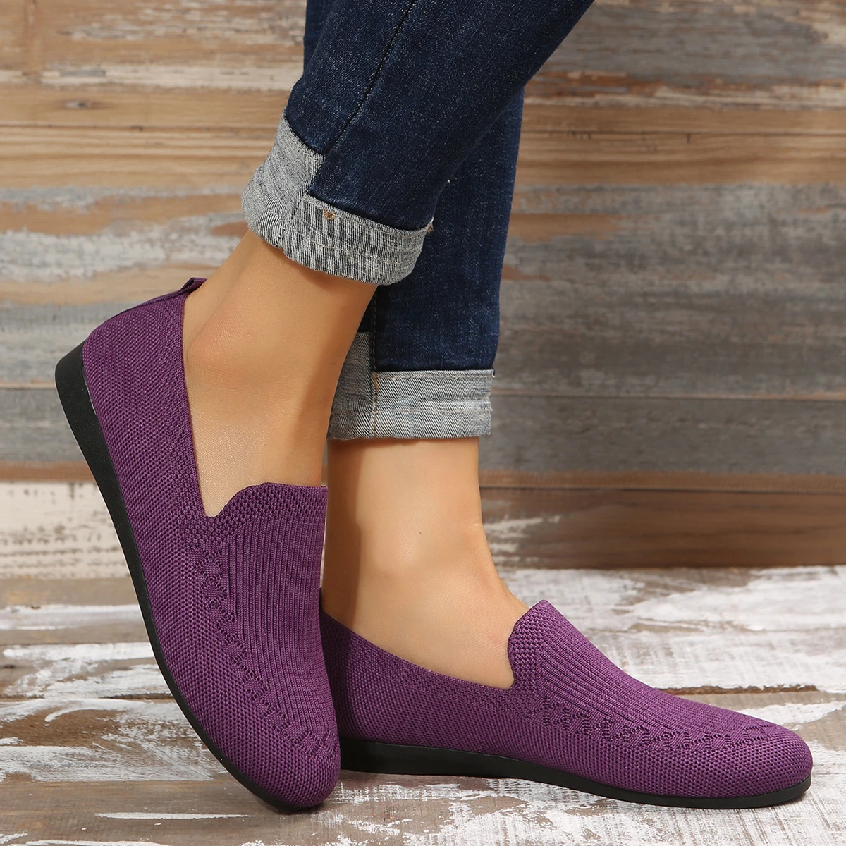 

New Mesh Breathable Sneakers Women Breathable Light Slip on Flat Casual Shoes Ladies Loafers Socks Shoes Women Zapatillas Mujer