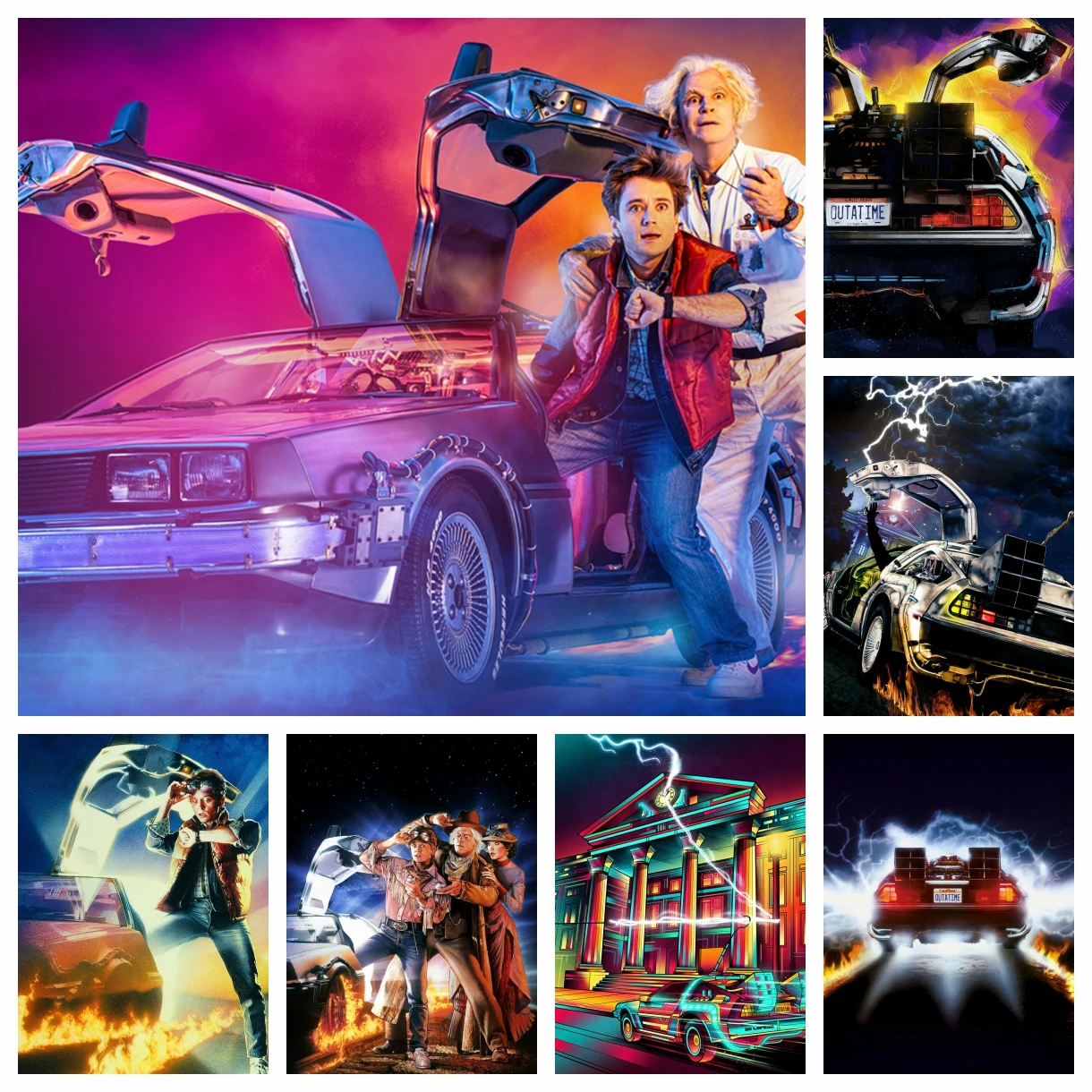 Алмазная 5D картина сделай сам Назад в будущее вышивка автомобиля мозаика ручной