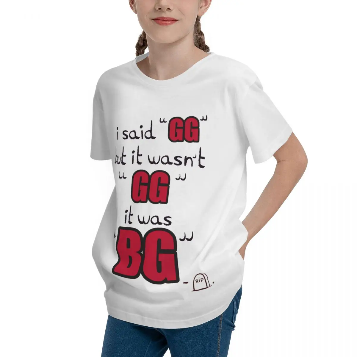 Teeanger я сказал GG но это не было GG... Футболка с коротким рукавом и круглым вырезом