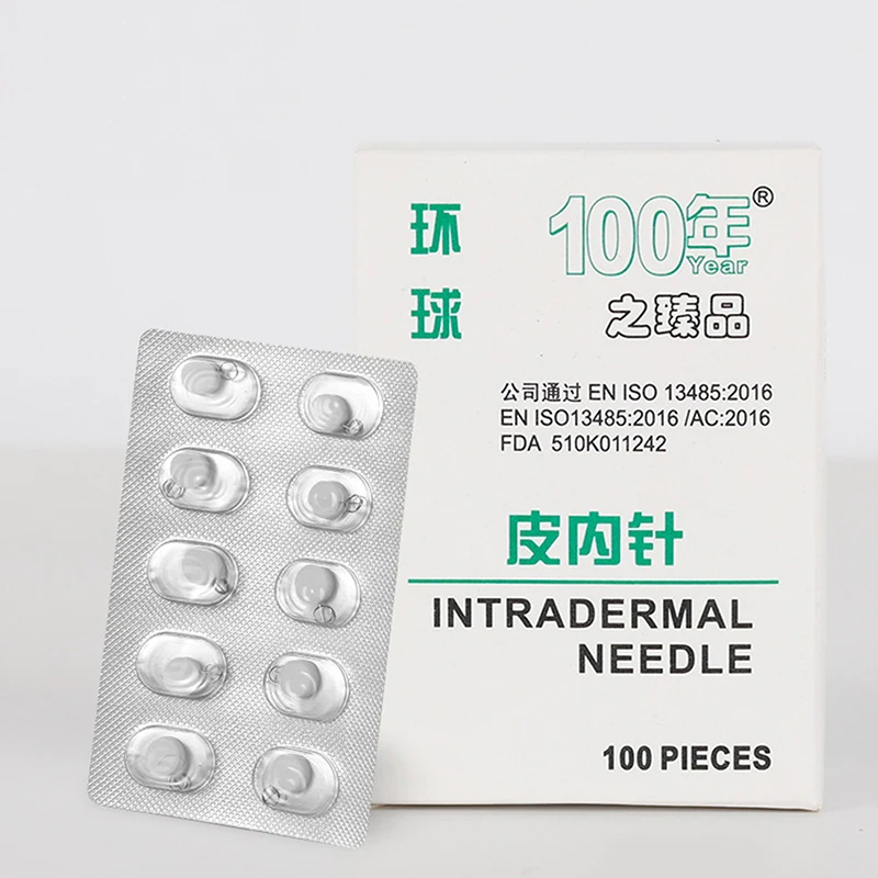 

100pcs/box Sterile Acupuncture Needle For Single Use Intradermal Press Needle Disposable Embedded Skin Needle