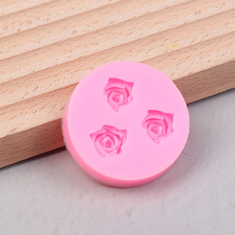 3-полая мини-цветок розы силиконовая форма сделай сам помадка шоколад сахар сыр