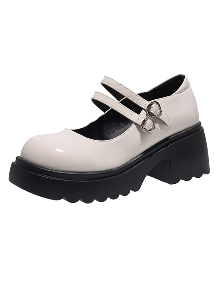 

Round Toe Shoes British Style 2023 Fashion Women's Oxfords Clogs Platform Casual Female Sneakers Summer Preppy Retro New Modis L