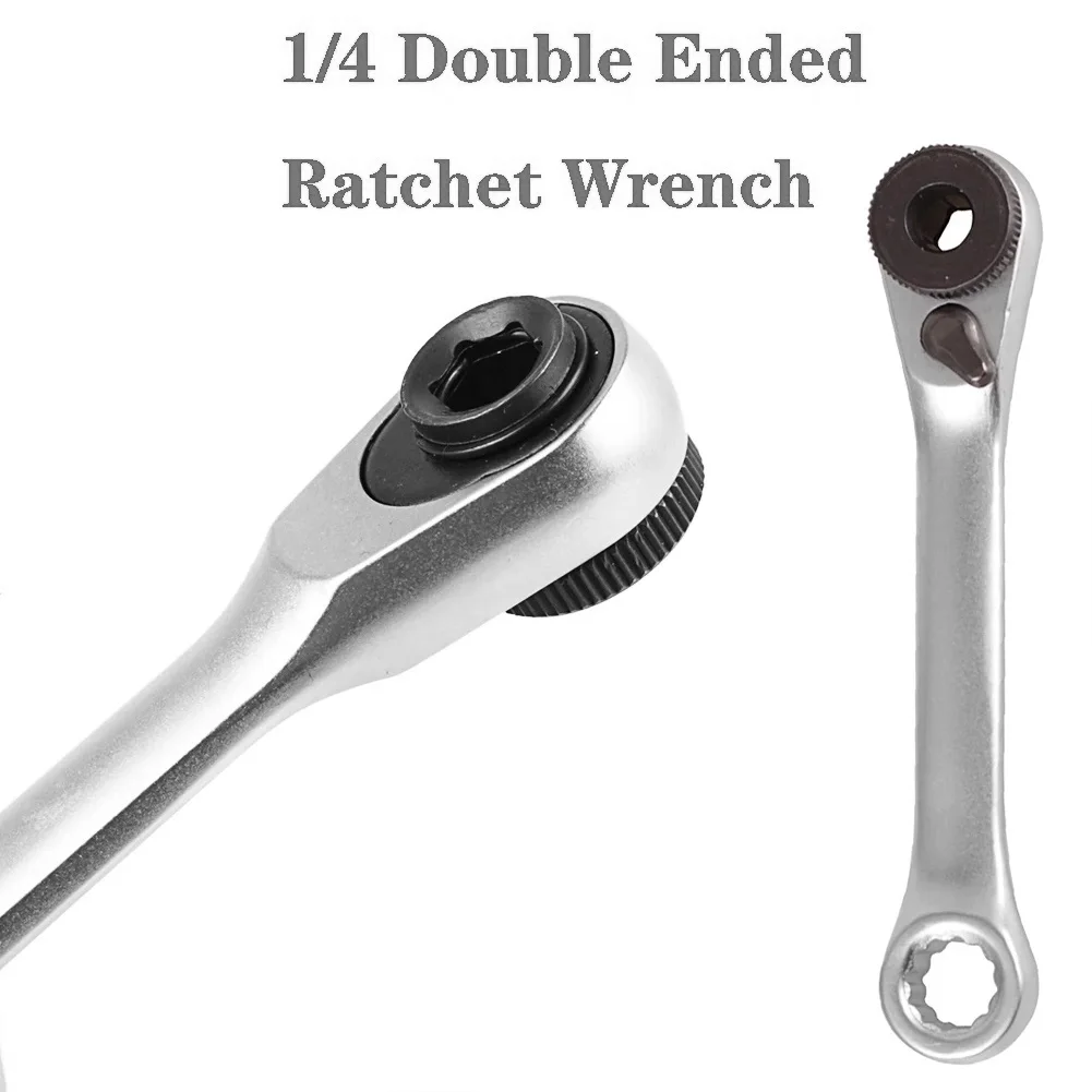 

1pc Mini Ratchet Socket Wrench Offset Ratchet Ring Spanners Hand Tools For Remove M9 Twelve-angle Bolt And 8mm Hexagon Screw