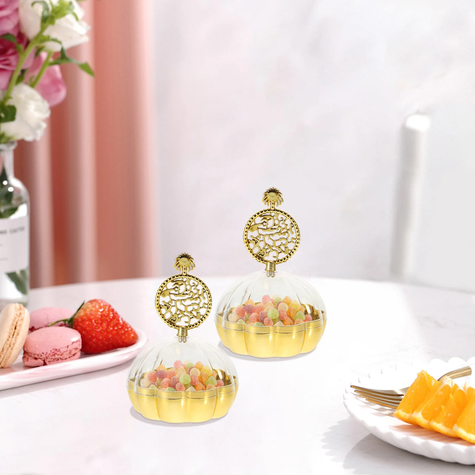 

12 Pcs Gold Decor Small Storage Box Unique Style Candy Containers Cases Party Treats Plastic Baby