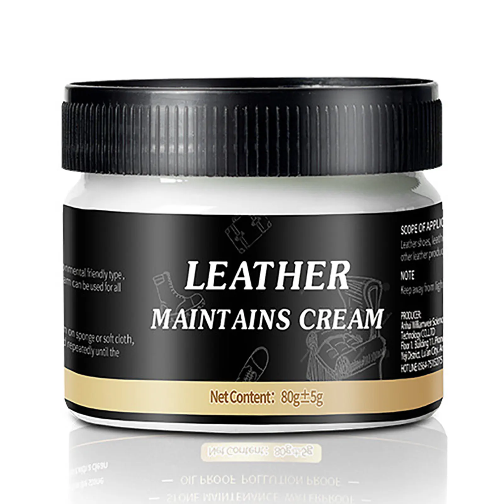 

80g Transparent Car Leather Cream Onditioner For Leather Clothes Pants Bags Auto Seat Polishing Nourishment And Care