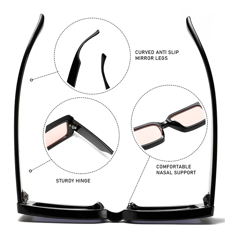 Модные маленькие прямоугольные солнцезащитные очки LNFCXI желеобразных цветов