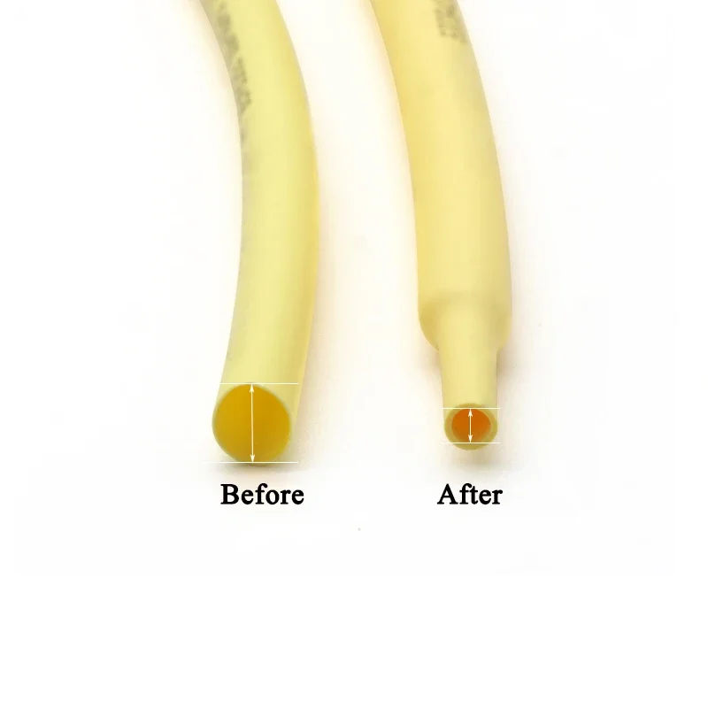 1 ~ 10 м термоусадочная трубка 2:1 Желтый диаметр 0,6 1 2 3 4 5 6 7 8 9 10 12 14 16 20 25 30 40 50 60 80 мм Полиолефиновая кабельная изоляционная втулка