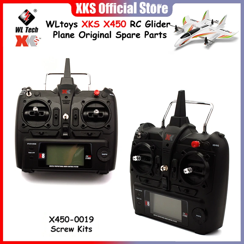

WLtoys XK X450 RC Glider Plane Spare Parts X450-0024 Original Remote Controller 2.4G Accessories