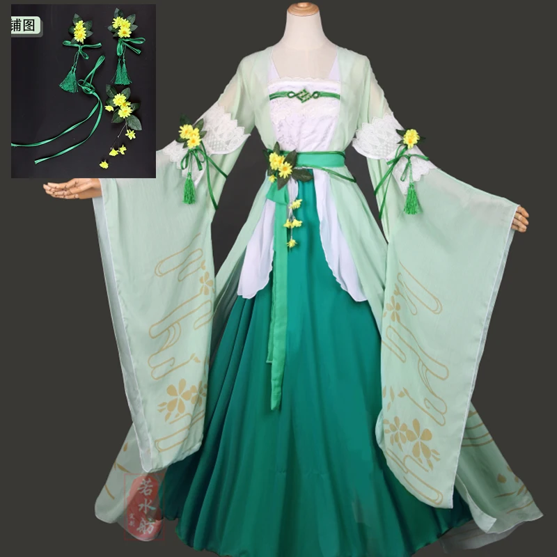 

Game Ni Shui Han Cosplay Costume Chun Liu Chui Luo Hanfu Dress Stage Performance or Cosplay Costume Halloween Outfit For Women