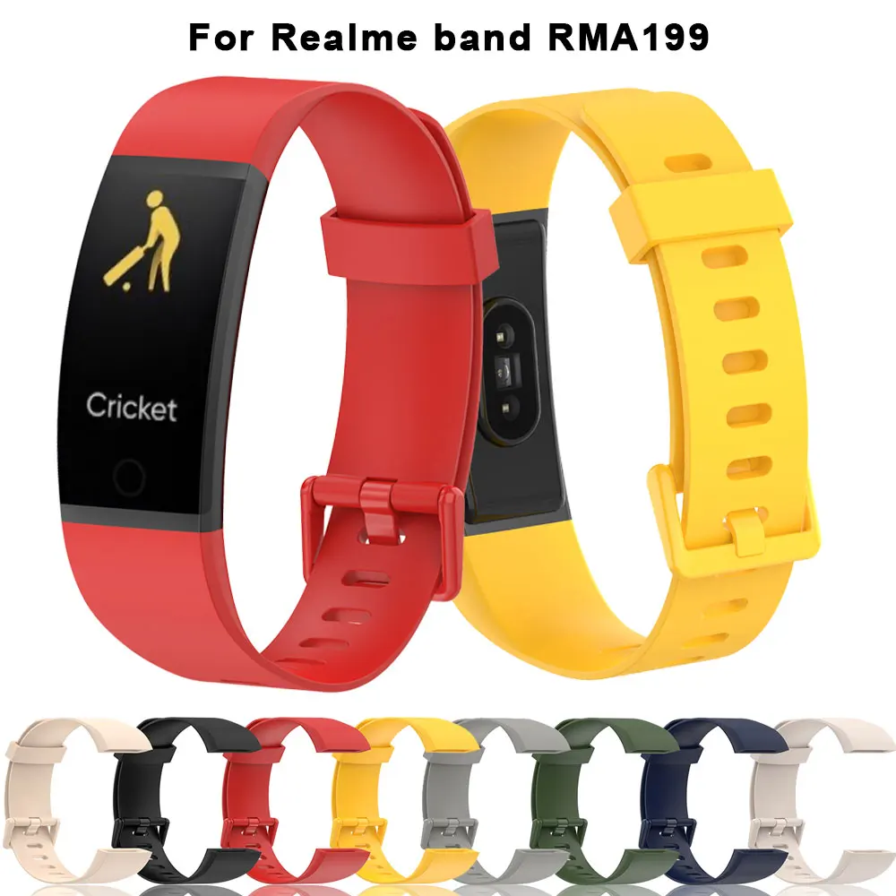 

Official Silicone WatchBand For Realme Band RMA199 Smart Bracelet Watch Strap WristStrap For Realme band/RMA199 Wristband Belt