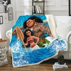 Пледы Disney, одеяла принцессы Моана для и мои, плюшевое одеяло, покрывало для дивана, постельное белье для односпальной кровати, для маленьких девочек, подарок для детей