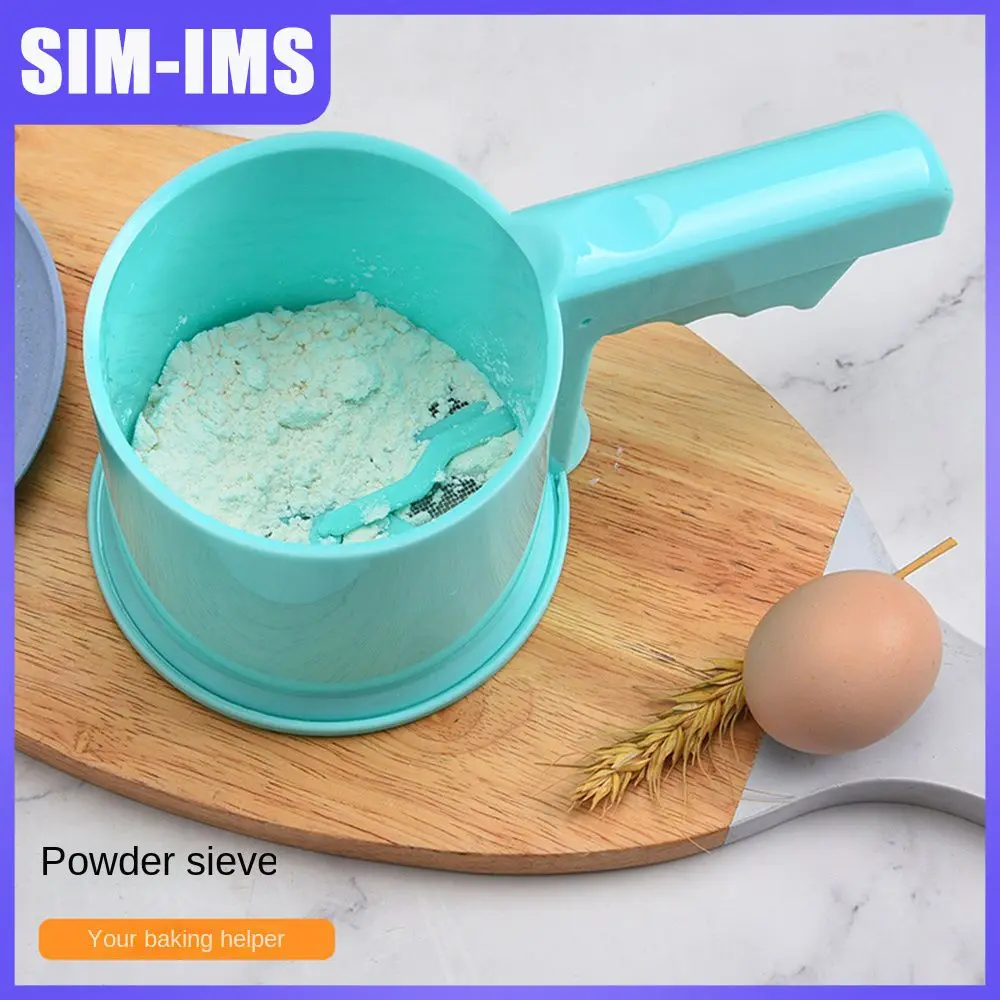 

Handheld Sieve Household Plastic Sieve Mesh Semi-automatic Manual Flour Sieve Kitchen Supplies Plastic Cup Shaped Sifter Cup New