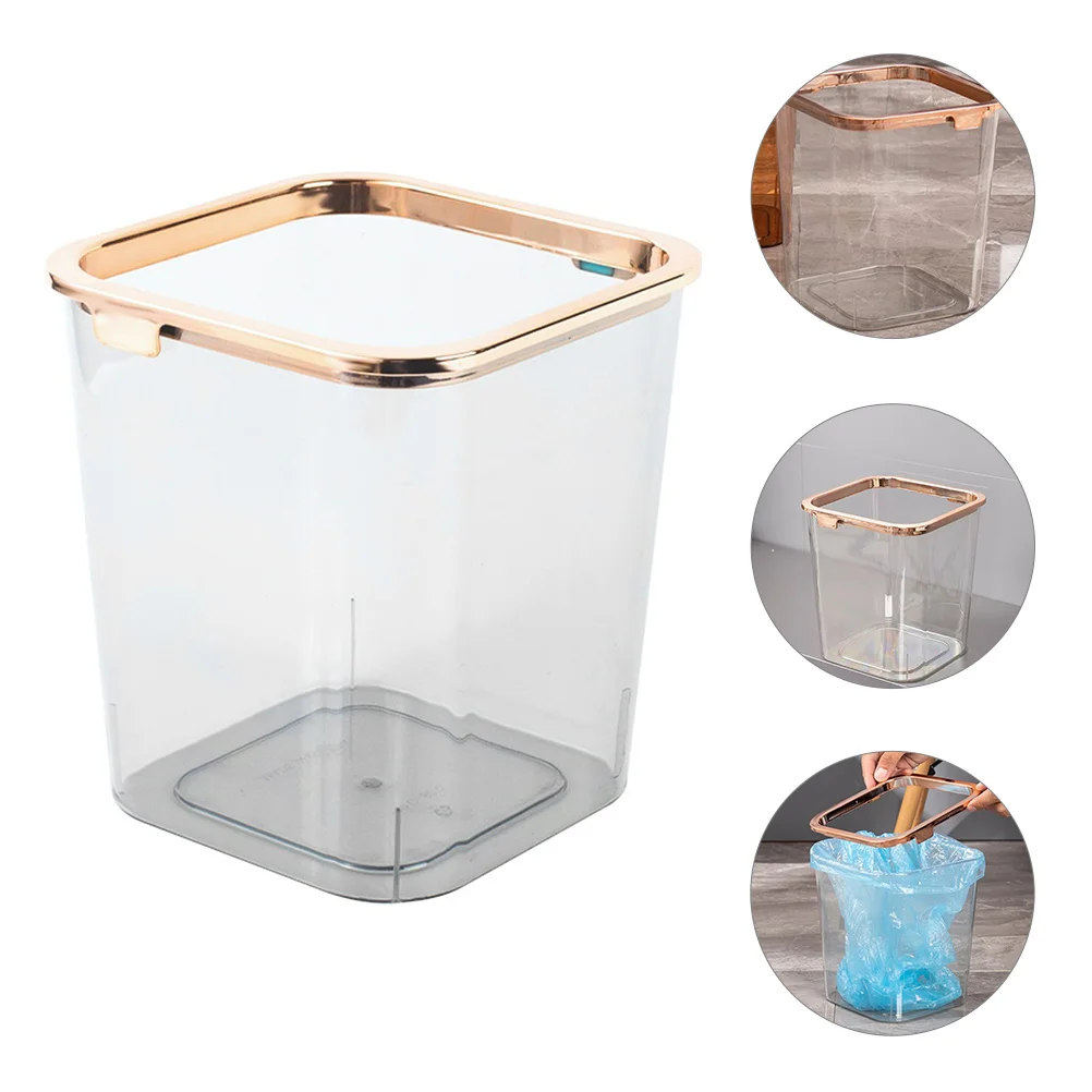 

Transparent Trash Can Kitchen Trashcans Kitchens Office Outdoor Clear Bin Room Simple