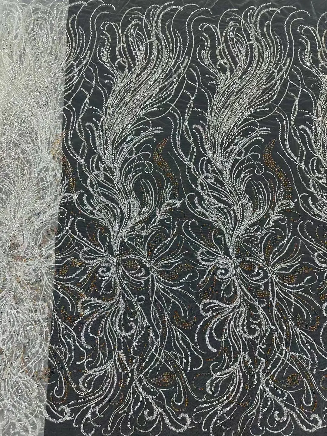 Кружевная ткань ulle с блестками французская вышивка Свадебная вечеринка платье