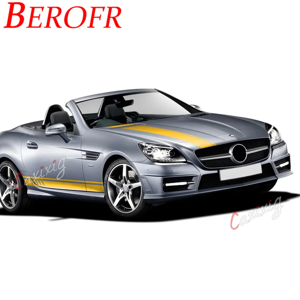 Наклейка на дверь автомобиля боковая юбка полоса наклейка для Mercedes Benz SLK SLC Class R170