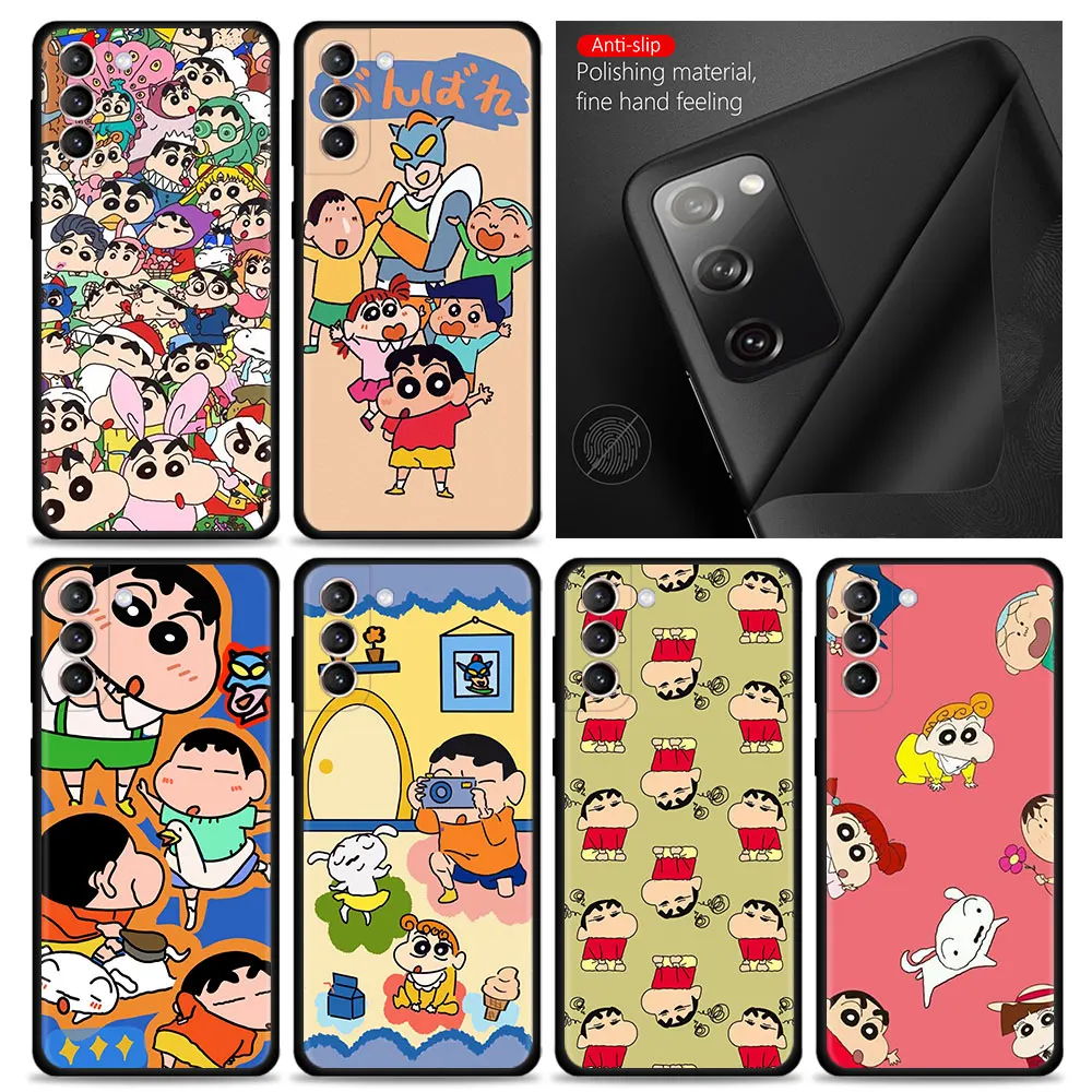 

Case For Samsung Galaxy S20 S21 FE S22 Ultra S10 S9 Plus S10e S8 for Samsung Note 20Ultra 10Plus S22Plus Cartoon Crayon Shinchan