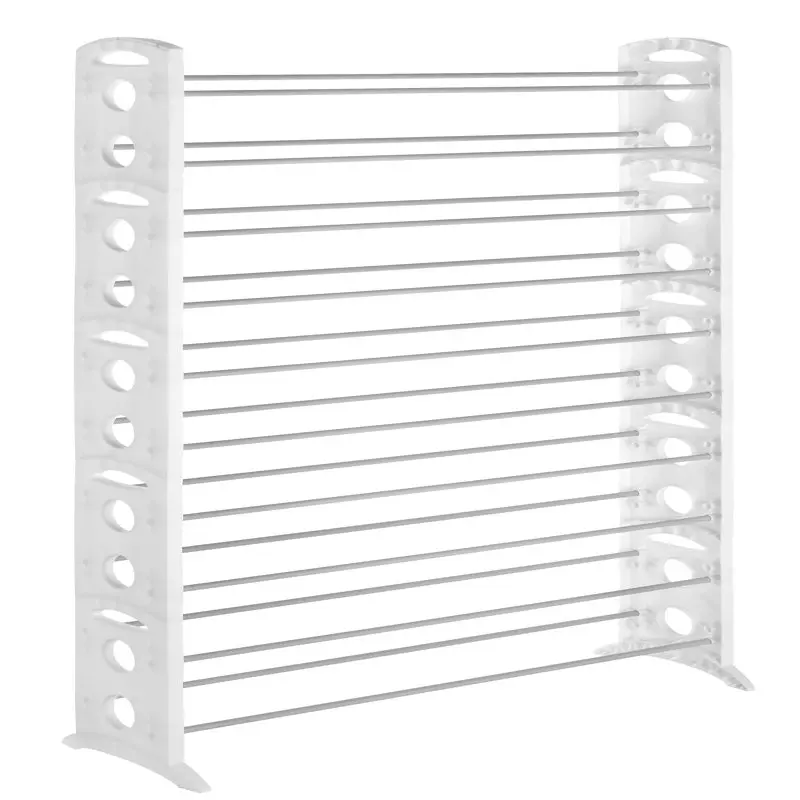 

50 Pair Shoe Tower - 10-Tier - White